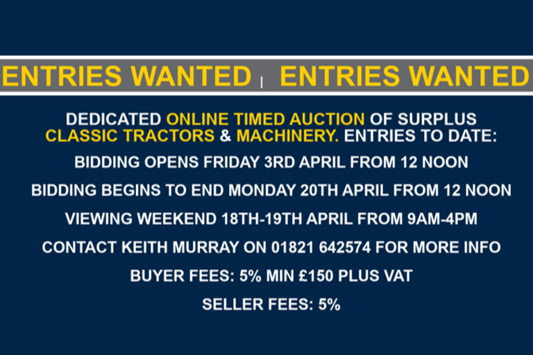 Bidding Opens NOON 3rd April 2026  Begins to End NOON 20th April 