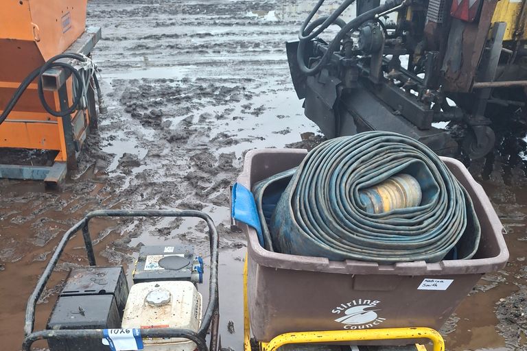 WATER PUMP AND HOSE AND 4 KVA GENERATOR 